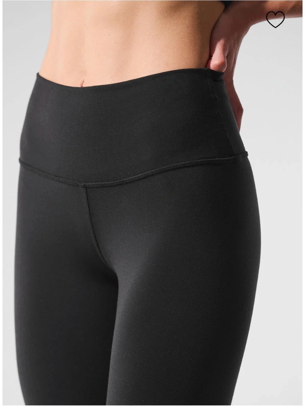 ALO Yoga Black Air Brush High-Waist Smoothing Leggings Size Small inseam 27